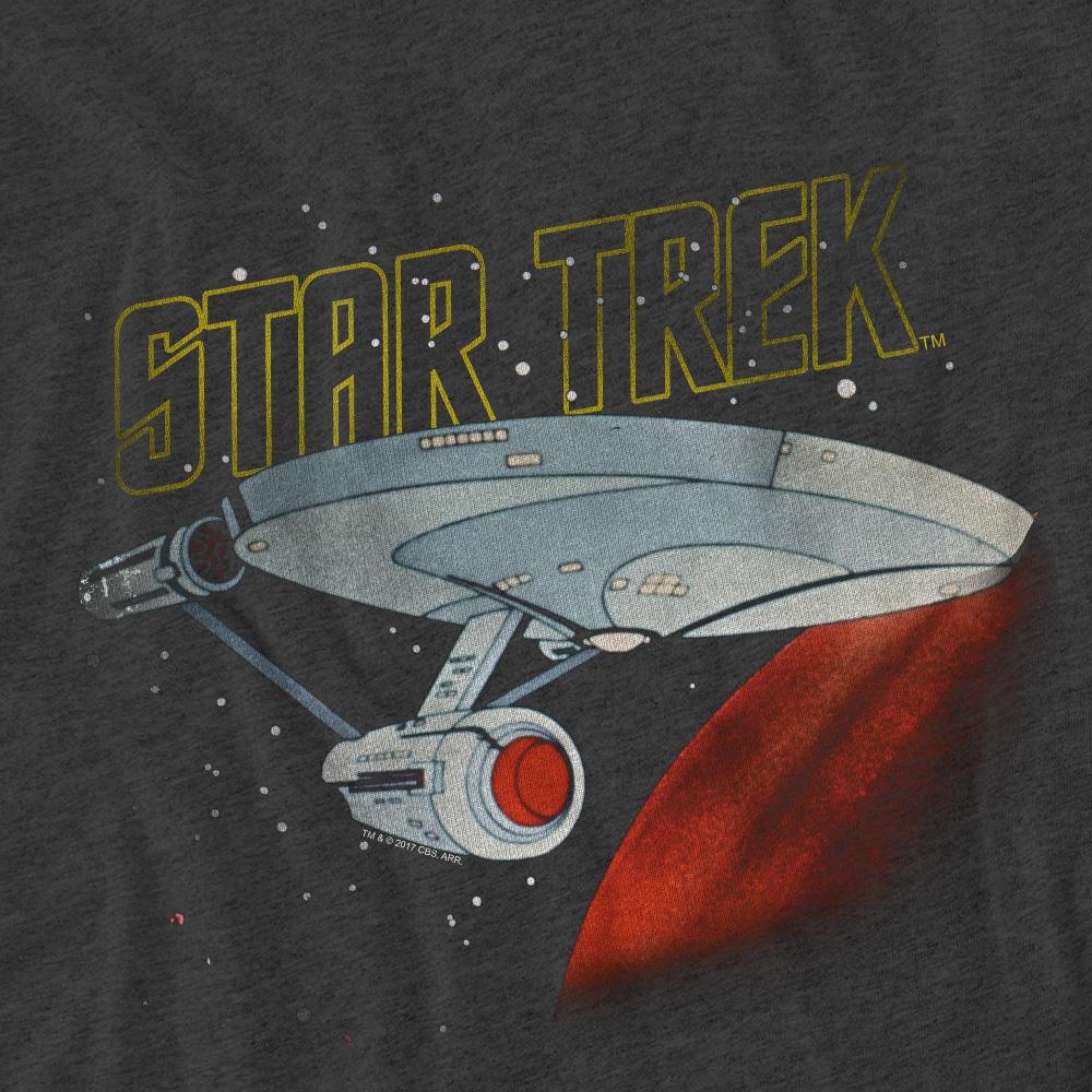 Star Trek Unisex Adult Enterprise Retro T-Shirt