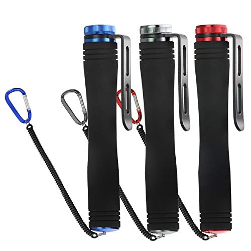 SANLIKE Landing Grip, Landing Shaft, Landing Net, Wading Grip, Landing Net Grip, Aluminum, EVA Grip with Hook, Ball Handle, Landing Pole, Gray