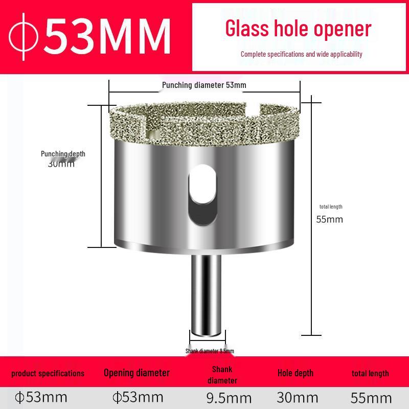 Emery Glass & Tile Drill Bit, 3-200mm Rotary Hole Saw for Marble