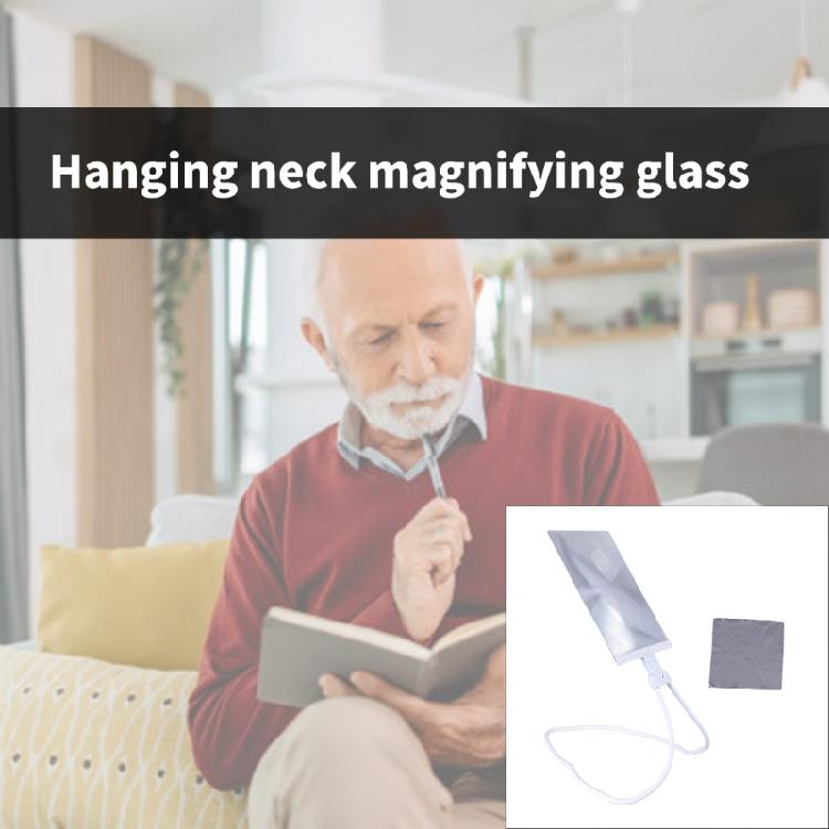 Handfree Magnifying Glass Neck Wear Reading Glasses with Adjustable Gooseneck for Fine Detail Work Reading Crafting Need
