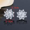 Neue Mode Kristall Schneeflocken Ohrringe für Damen Hochzeitsparty Süße Blume Ohrstecker Temperament Zirkon Accessoires Mujer