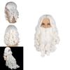 Christmas Santa Claus Beard Wig Adult Cosplay Costume Accessory High Quality Heat Resistant Synthetic Fiber