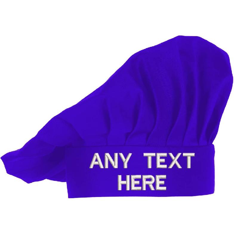 Personalized Embroidered Chef Hat with Text or Name, Ideal for Home Cooks, Professional Chef