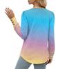 Women's gradient fashion long-sleeved top