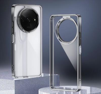 Moderne Metallrahmen Anti-Gelb Transparente Hülle für Redmi Note 14 Pro Plus 5G Stoßfeste Abdeckung für Redmi 14C A3 Funda Coque
