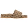 Gucci Slide Slippers Men's Beige & Ebony 624695 H6320 9763