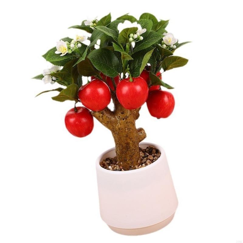 J0MC Artificial Simulation Fruit Branch Faux Miniature Fruit Stem Realistic Tree Branch Model for Office Desk Decors
