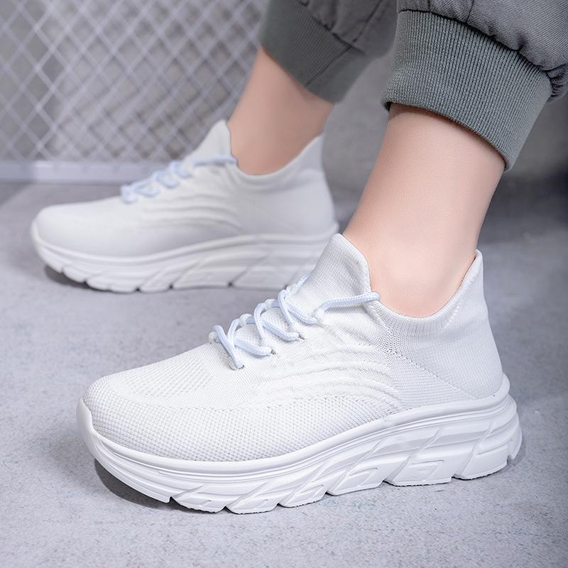 Red Sneakers for Women 2025 New Fashion Stretch Sneakers Large Thick Bottom Tenis Masculino Couple Training Vulcanized Shoes