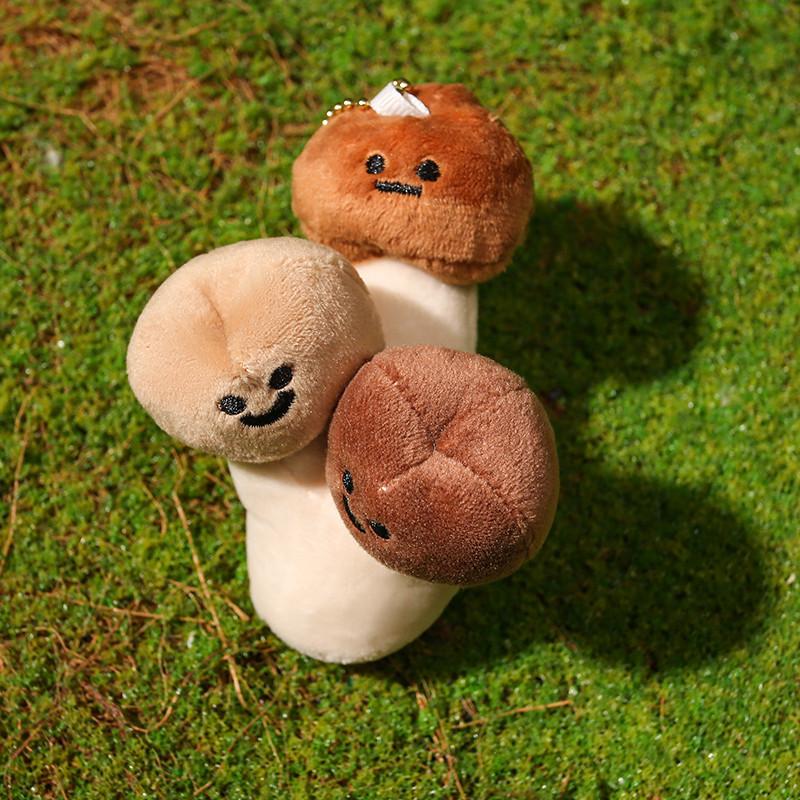 Cute Cartoon Food Plant Plush Toy Soft Teapot Morel Mushroom Coconut Tree Stuffed Doll Keychain Pendant Kids Birthday Gift Boys