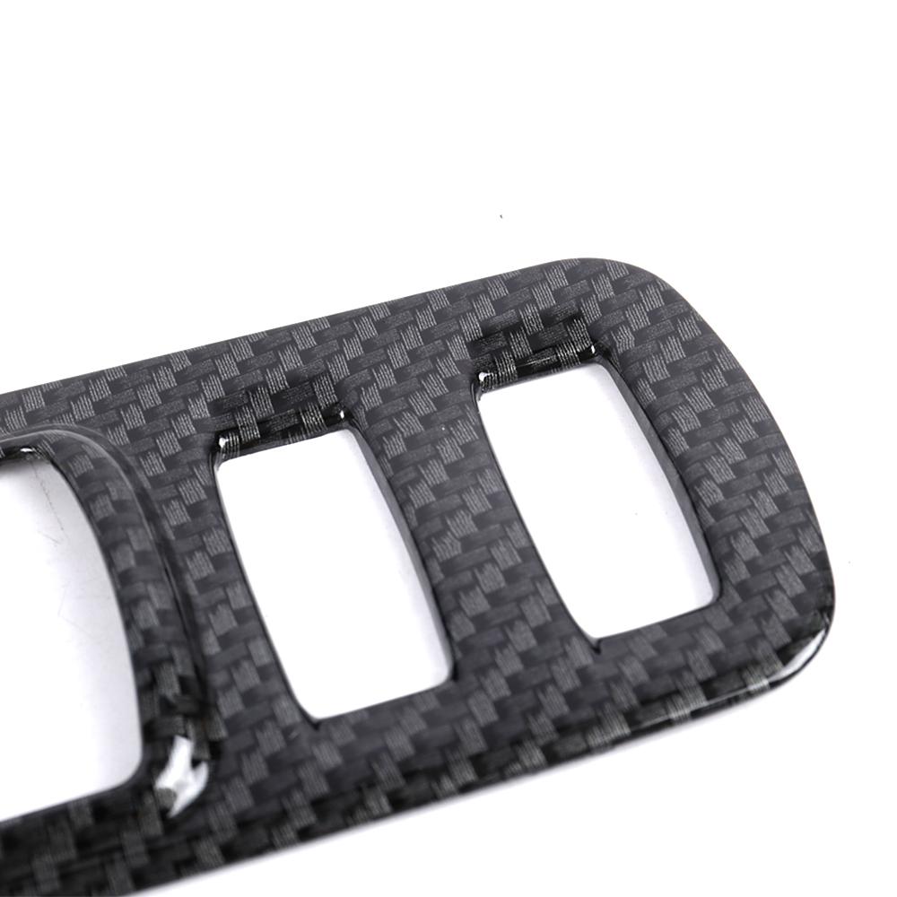 For Renault Kadjar 2015-2019 Head Lights Lamp Switch Button Decoration Cover Trim Carbon Fiber Silver Printed Interior Styling