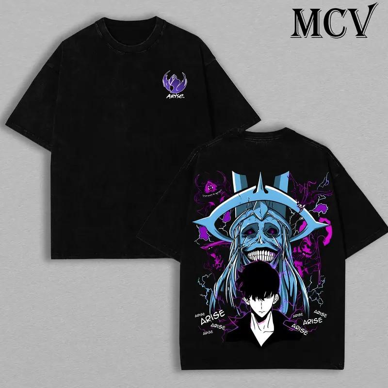 Best Solo Leveling Shirt Statue of God Dark Anime Streetwear T-Shirt