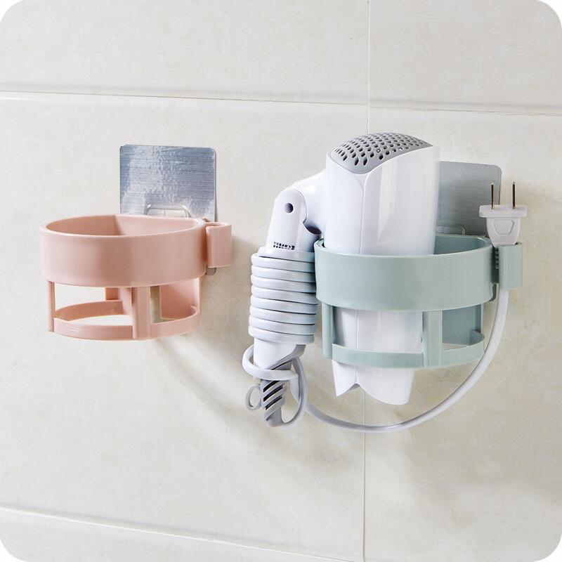 1PCS Hair Dryer Holder Wall Mounted Punch-Free Blow Dryer Rack Rotating Suction Cup Hair Dryer Storage Bracket Home