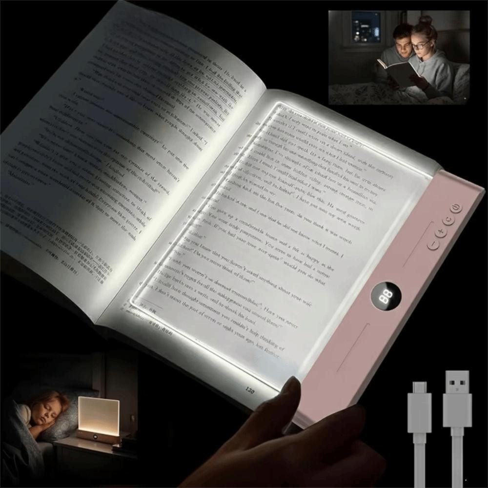 Flat Panel LED Book Light Rechargeable Clear Night Light Portable Flat Reading Light Night Reading