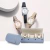 Woodten Light Blue Watch PU Single Watch Case Case, Leather,