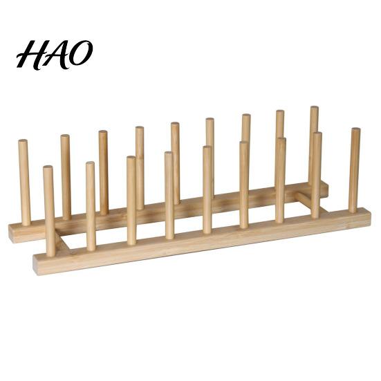 Cabinet Tableware Organizer Kitchen Storage Rack Bamboo Anti-skid Plate Pot Lid Dish Laptop Bowl Drying Holder Organization Cutting Board Drainage