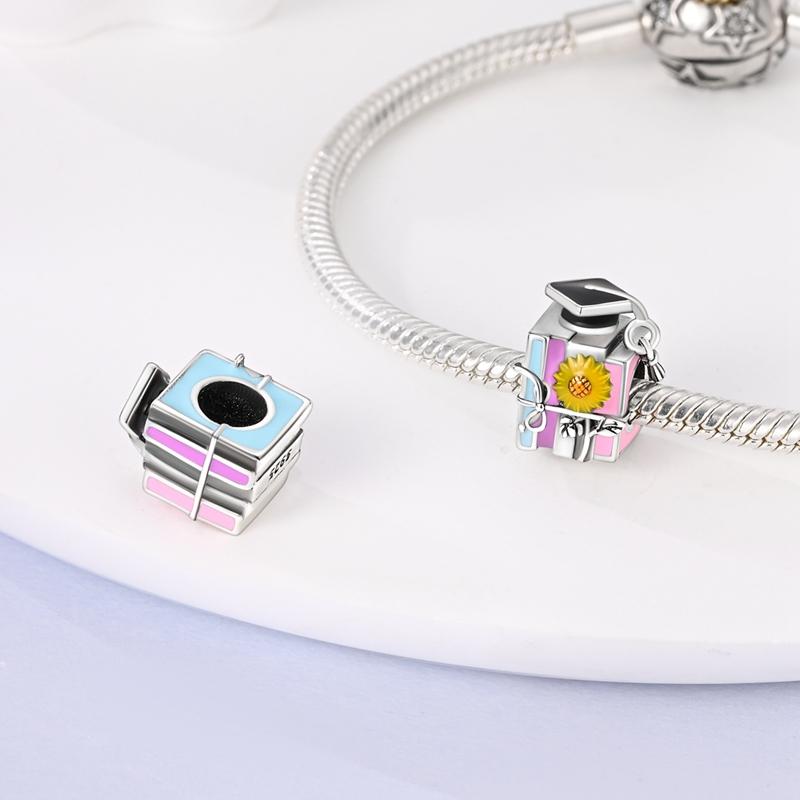 Charms Plata Graduation Season Flowers Vases Beads Fit Original Bracelets Charms For Women Jewelry Diy Making Gifts