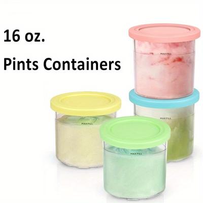 16 Oz. Nádoby | Extra náhradní půllitry a víčka NC300 NC299AMZ NC301 (4 balení - modrá, růžová, zelená, žlutá)