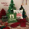 Merry Christmas Green PillowcaseSuitable for Sofa, Car, Bedroom Decorative Cushion Cover Christmas Pillow Cover