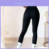 Einfarbige Originalstoff High Waist Toning Yoga-Hose mit Taschen für Damen Sommer