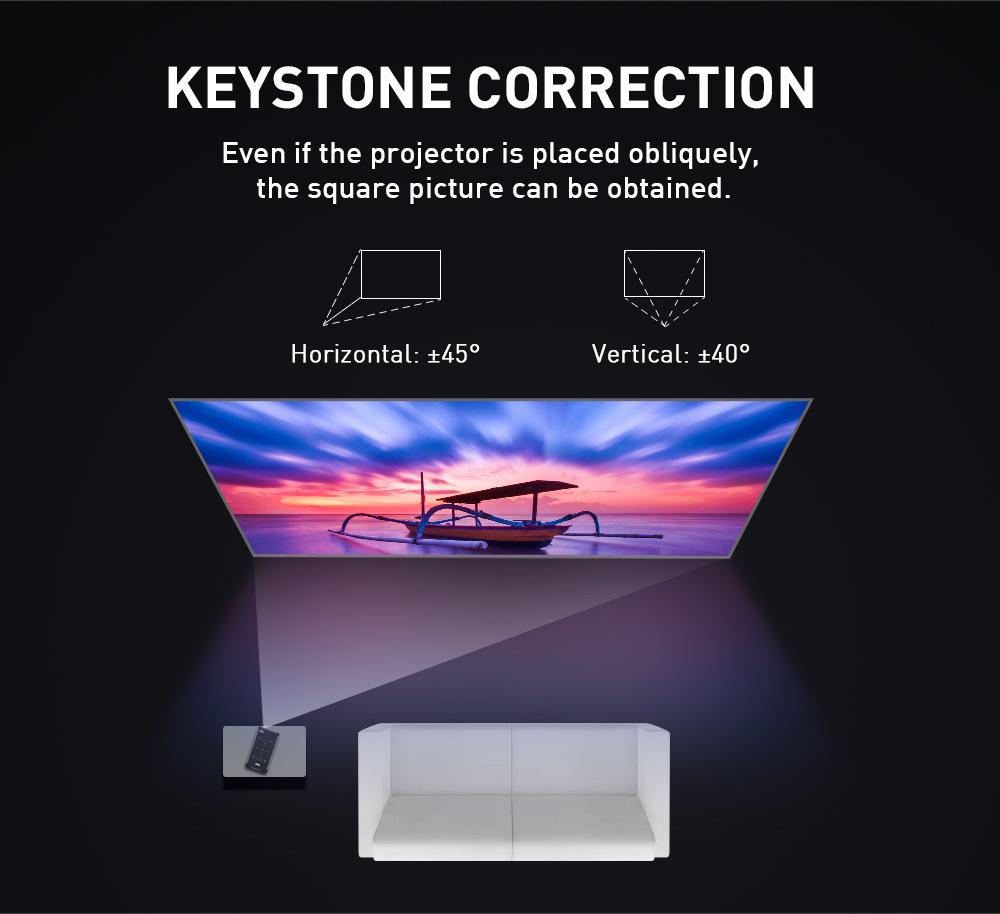 Portable 3D Mini Home 4K DLP Projector P09 with Battery—Second Generation
