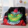 Green Monster Christmas Spirit Blanket Flannel Blanket for Bed, Sofa, Camping, Hiking, Picnic Essentials, Gift for Family Fan Gifts