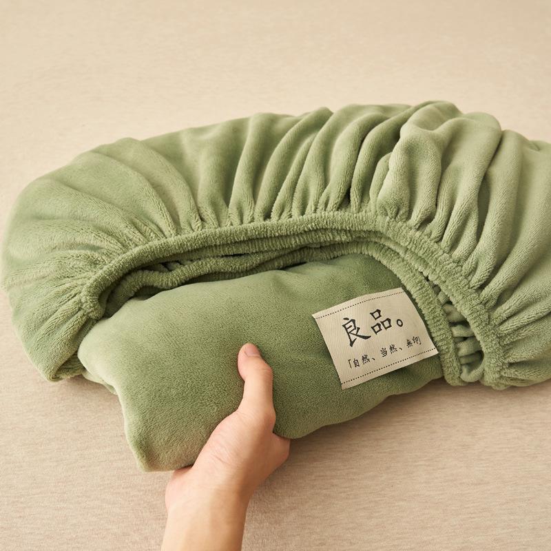 

Плотный вельветовый плед из кораллового флиса в стиле Муджи, покрывало на матрас 180x200cm with pillowcases