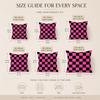Black White Checkerboard Cushion Cover Halloween Decoration Trick Or Treat Cushion Cover Ghost Pumpkin Head Bat Decoration