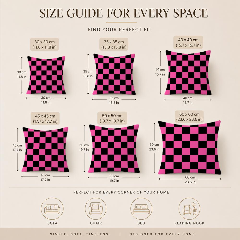 Black White Checkerboard Cushion Cover Halloween Decoration Trick Or Treat Cushion Cover Ghost Pumpkin Head Bat Decoration