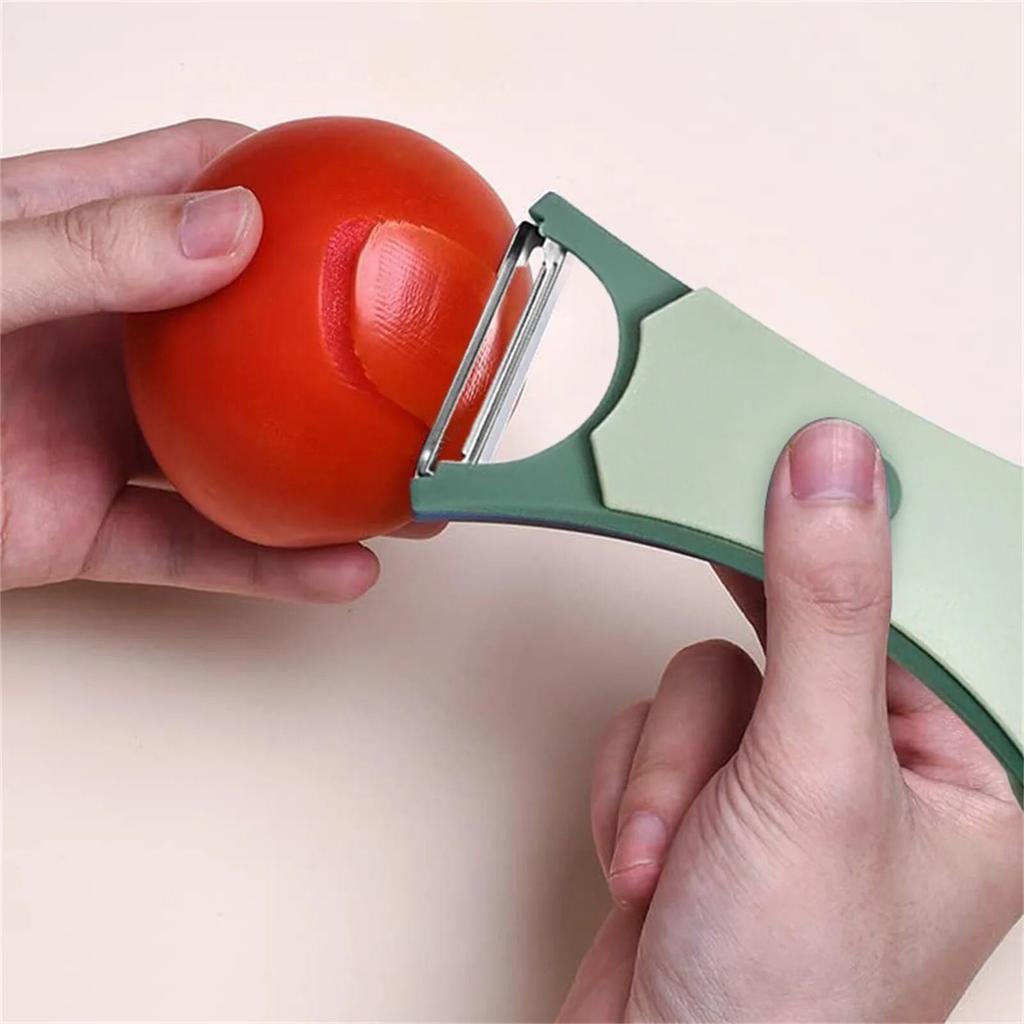 2 in 1 Multifunctional Fruit and Vegetable Peeler, Green, 15x7x2cm