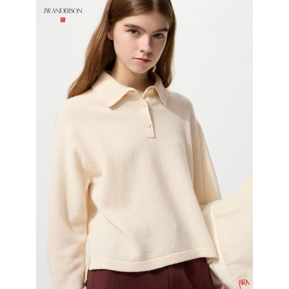 Uniqlo Lambswool Polo Sweater