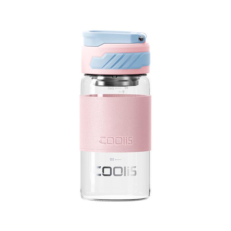 DH Coolus Portable Borosilicate Glass Water Bottle