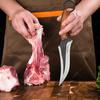 Edelstahl Hackmesser Ausbeinmesser Geschmiedetes Küchenchefmesser Fleisch Fisch Obstmesser Professionelles Metzgeresser mit Abdeckung
