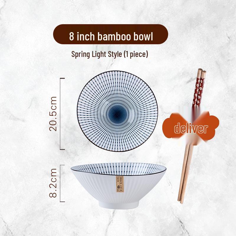 Japanische minimalistische konische Keramikschüssel für Salate und Nudeln