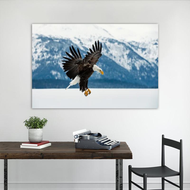 RELIABLI ART Obrazy na płótnie Latający orzeł Zdjęcia zwierząt Home Wall Art do salonu Plakaty i reprodukcje Dekoracja wnętrz