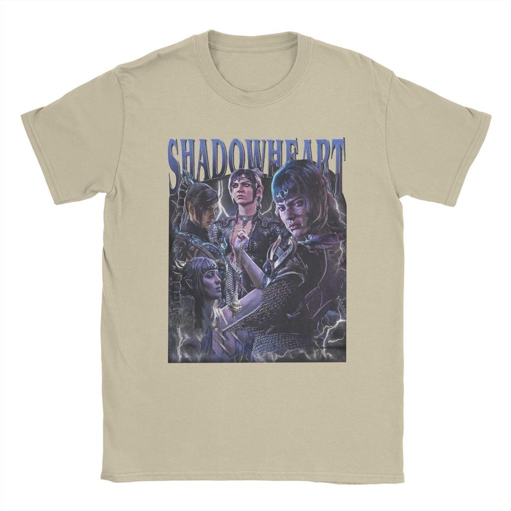Novelty Shadowheart BG3 T-Shirts for Men Crewneck Cotton T Shirt Short Sleeve Tee Shirt 4XL 5XL 6XL Tops