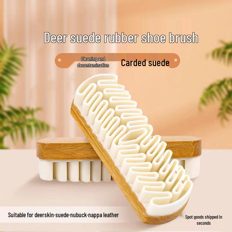 Suede Surface Rubber Shoe Brush - Nubuck & Suede Cleaner with Soft Bristles