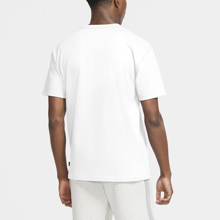 Nike Embroidered Logo Sport Crew Neck Short Sleeve T-Shirt Men Tops White DB3194-100