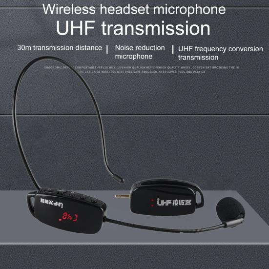 Voice Amplifier Anti-interference Independent Frequency Band Plug And Play Wireless Microphone Radio Headset for Outdoor