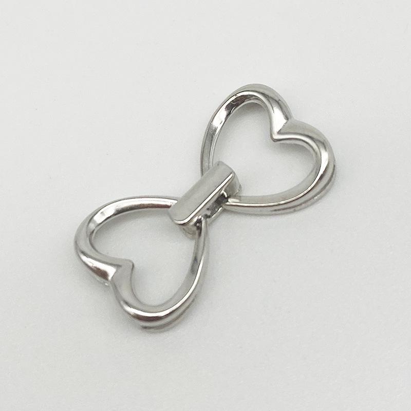 Yansheng S925 Sterling Silver Double Row Heart Clasp Pearl Necklace 925 Silver