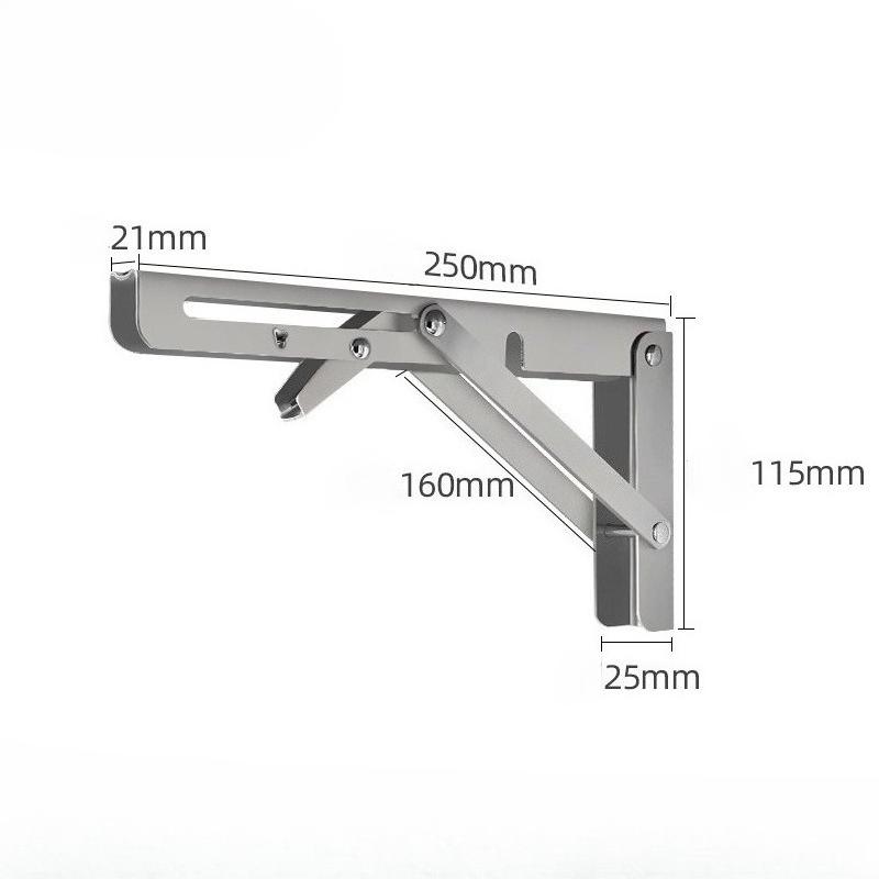 2pack Heavy Duty Foldable Shelf Bracket, DIY L  Stainless Steel Bracket for Workbench Folding Table Hinge