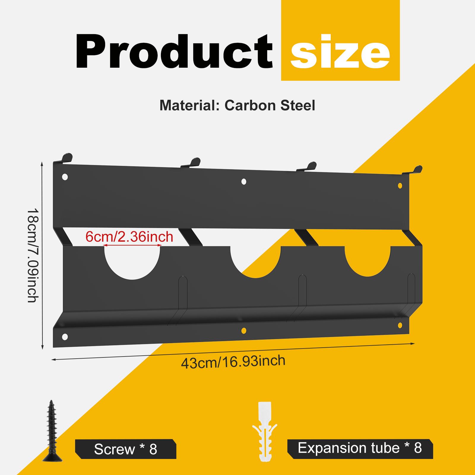 

Держатель для угловой шлифмашины и полировальной машины с 3 слотами, настенная металлическая стойка для инструментов, органайзер для нескольких инструментов для гаража и рабочего пространства, экономящий место