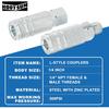 Lincoln L-style Air Hose Fittings, 1/4 In. Steel Male and Female Couplers with Male Plugs 14 Pieces Compressor Accessories Quick Connect Fittings