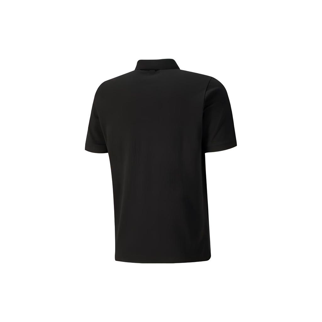 Puma Logo Letter Print Short Sleeve Polo Shirt Men Polo Shirts Black 848736-01