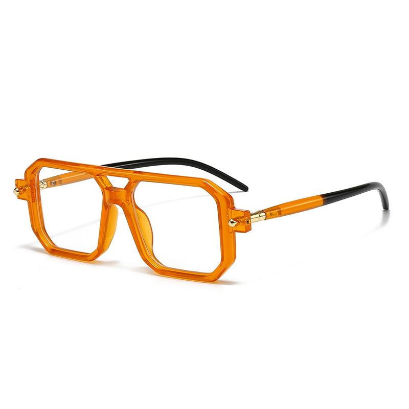 Sunglasses European and American Street Photography Square Large Frame Sunglasses Trendy Double Beam Retro Pose Sunglasses