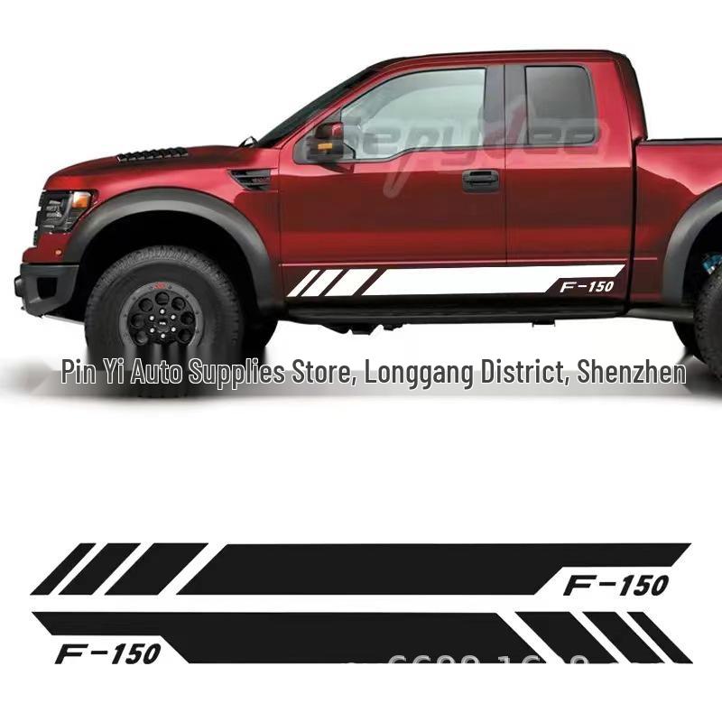 Ford Raptor F-150 Seitenschweller Personalisierte Vinyl-Aufkleber Streifen X-336