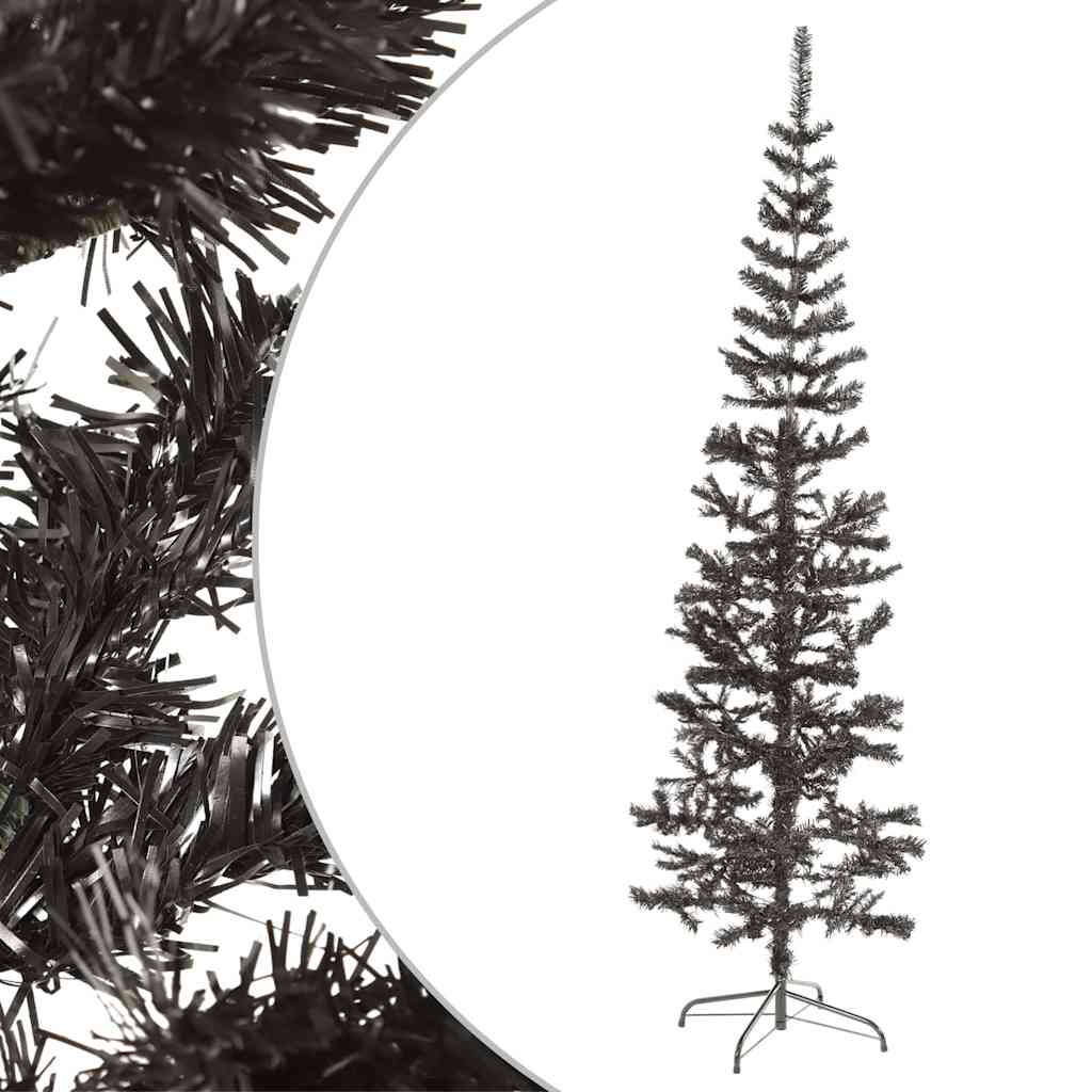 Slim Black Christmas Tree 210 Cm