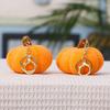 Plush Pumpkin Keychain Cute Cartoon Halloween Toy For Bags And Keys