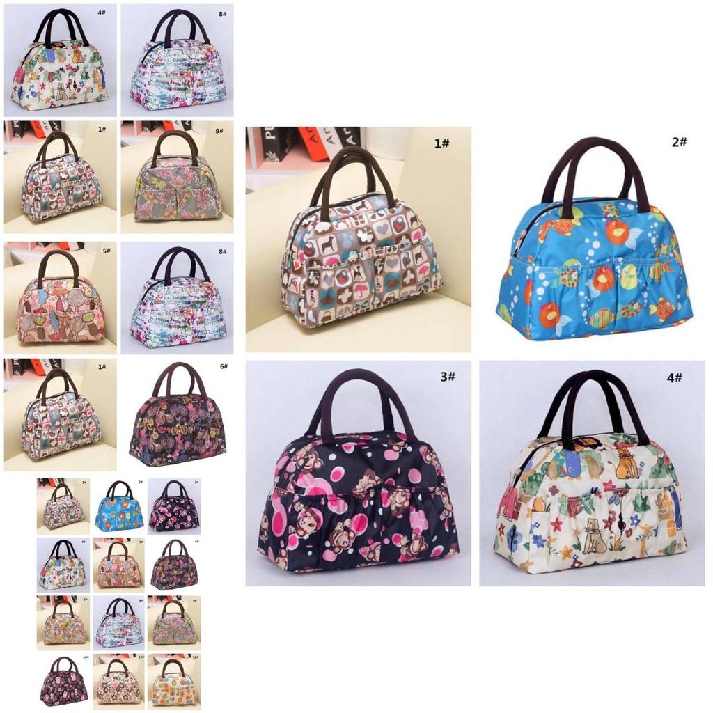 Stylish Waterproof Printed Handbag For Women Versatile Lunch Box Tote Travel Bag