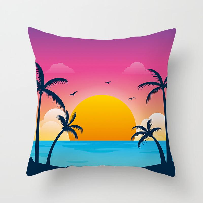 Ins Homewares Dusk Trees Sofa Car Pillow Cover Office Cushion Cover