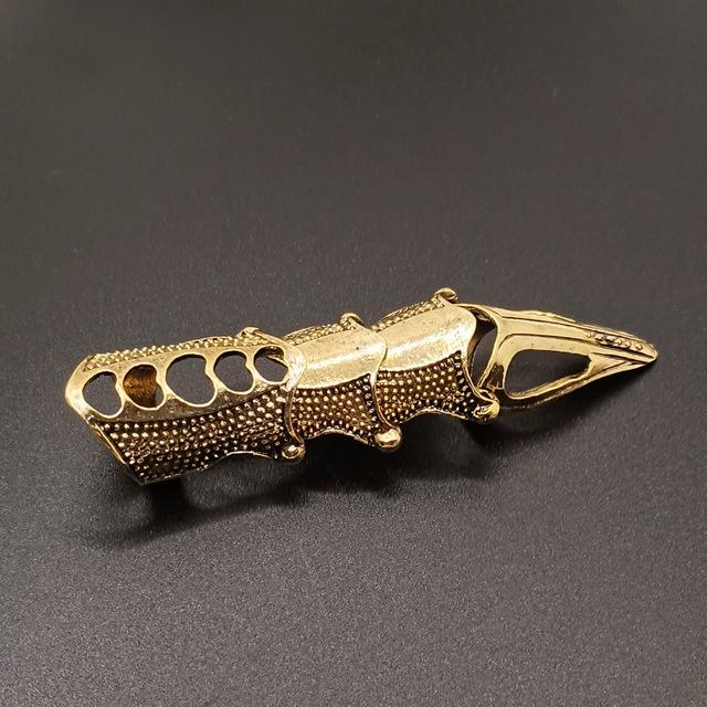 Imixlot Punk Ring Rock Scroll Gelenk Rüstung Knöchel Metall Vollfinger Klauenringe Halloween Unisex Verstellbare Ringe Set